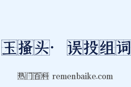 玉搔头·误投组词是什么意思的图片
